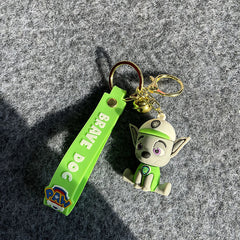 1pc Cartoon Keychain PVC Key Ring Backpack Ornaments Women Bag Pendant