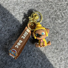 1pc Cartoon Keychain PVC Key Ring Backpack Ornaments Women Bag Pendant