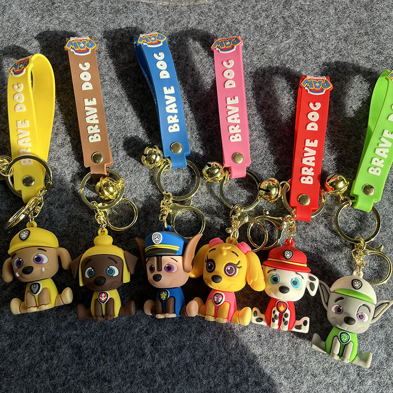 1pc Cartoon Keychain PVC Key Ring Backpack Ornaments Women Bag Pendant