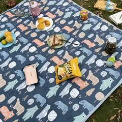 Portable Coarse Cloth Picnic Mat Thickened Outdoor Beach Tent Lawn Mat