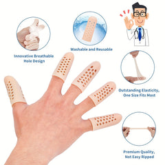 10Pcs Finger Cots Gel Finger Protectors with Air Holes for Fingertips
