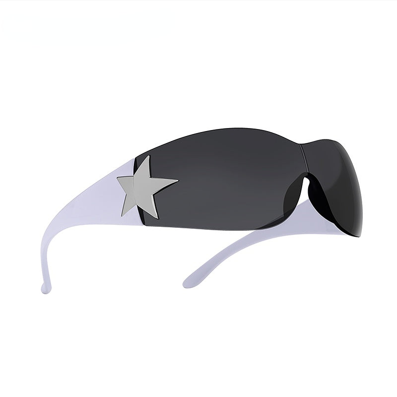 Men's Star Pattern Punk Sunglasses Goggle UV400