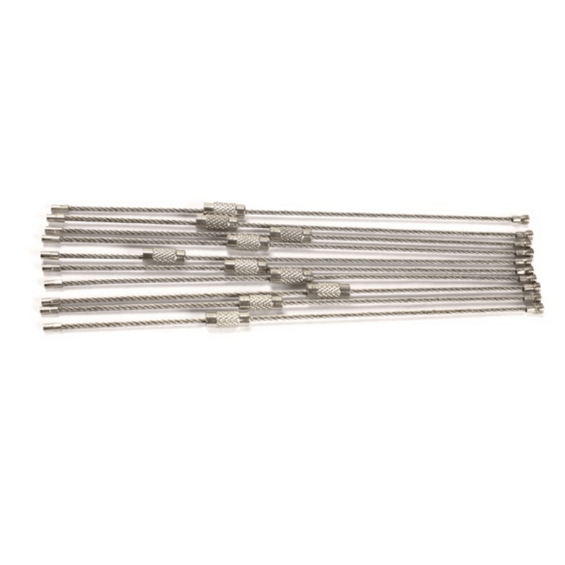 3pcs Stainless Steel Keychain Cable for Outdoor Hiking