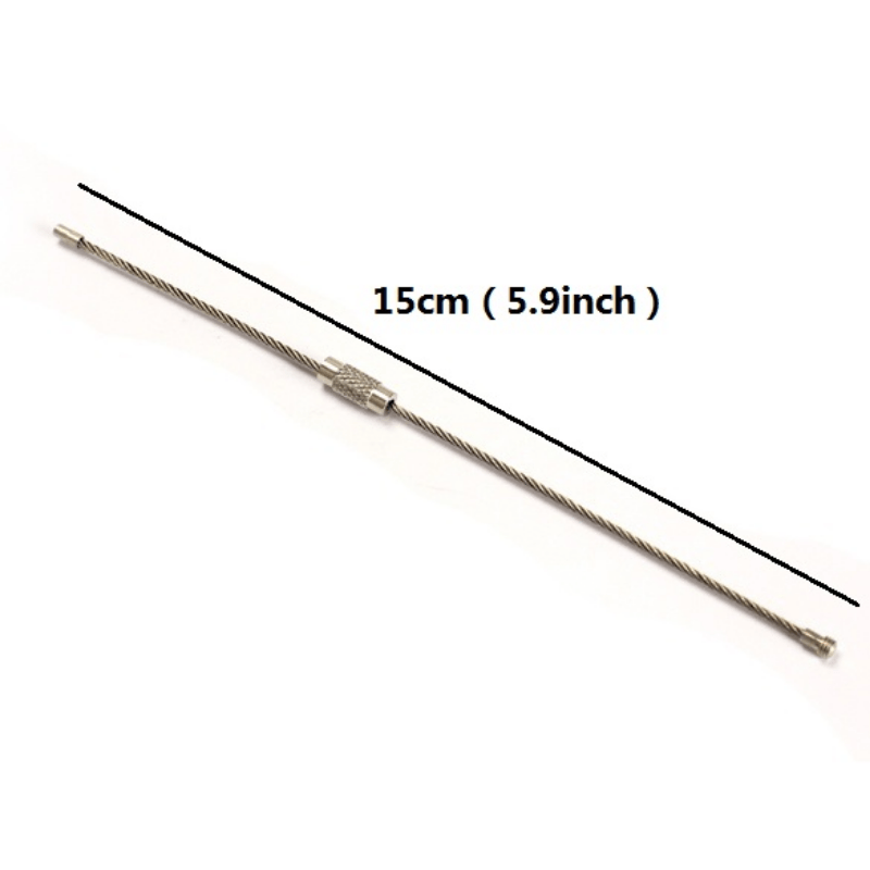 3pcs Stainless Steel Keychain Cable for Outdoor Hiking