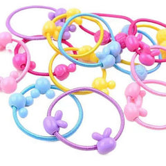 50Pcs Toddler Girls Cartoon Hair Ties Multicolor Ponytail Accessories