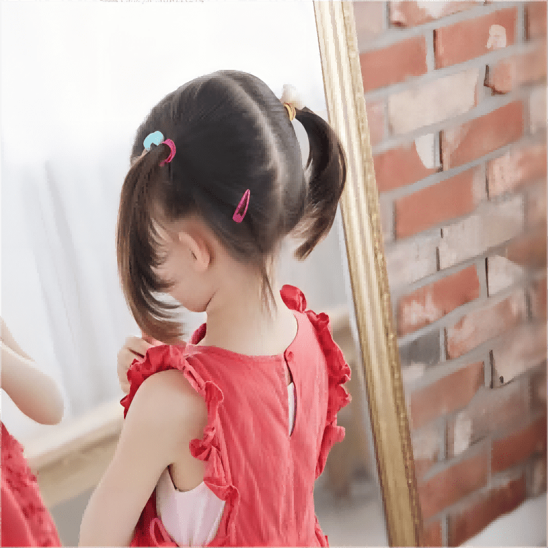 50Pcs Toddler Girls Cartoon Hair Ties Multicolor Ponytail Accessories