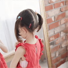 50Pcs Toddler Girls Cartoon Hair Ties Multicolor Ponytail Accessories