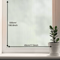 Frosted Reeded Glass Window Film Heat Blocker