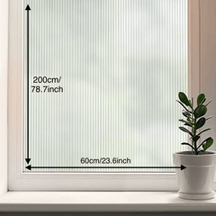 Frosted Reeded Glass Window Film Heat Blocker