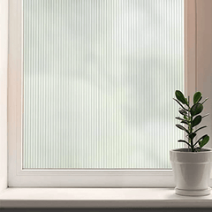 Frosted Reeded Glass Window Film Heat Blocker
