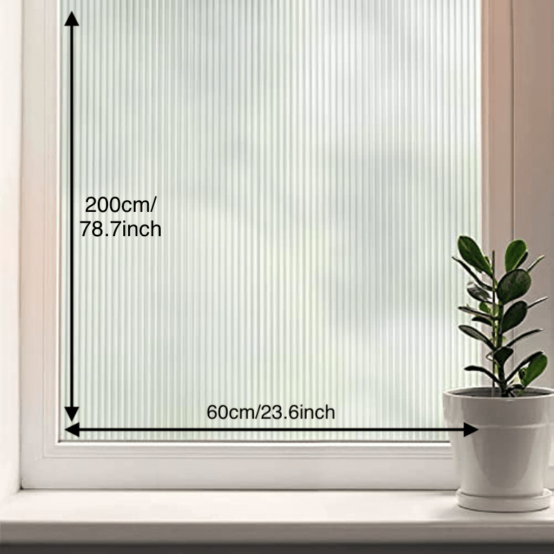 Frosted Reeded Glass Window Film Heat Blocker
