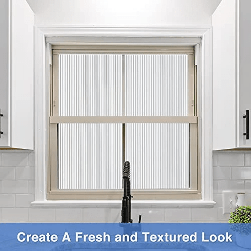 Frosted Reeded Glass Window Film Heat Blocker