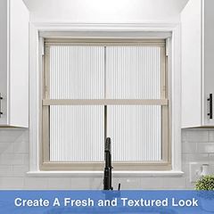 Frosted Reeded Glass Window Film Heat Blocker
