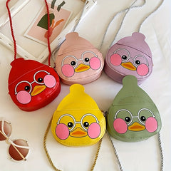 Kids Cartoon Duck Shoulder Bag Crossbody Bag with Coin Purse