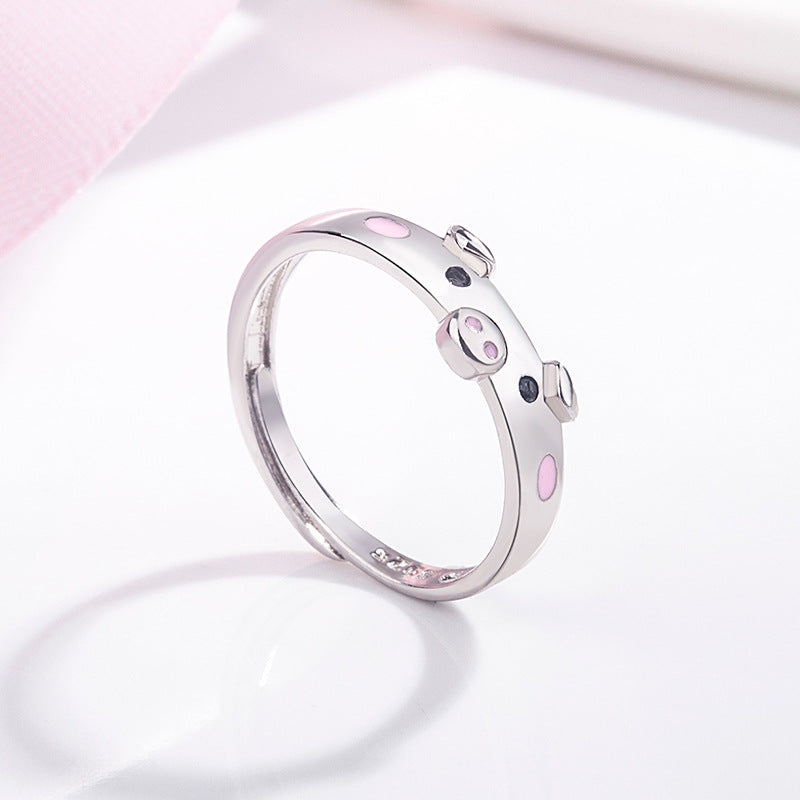 Girls Creative Pig Adjustable Ring Decorative Accessories Gift