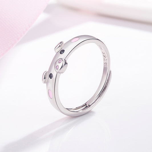 Girls Creative Pig Adjustable Ring Decorative Accessories Gift