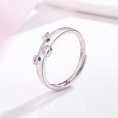 Girls Creative Pig Adjustable Ring Decorative Accessories Gift