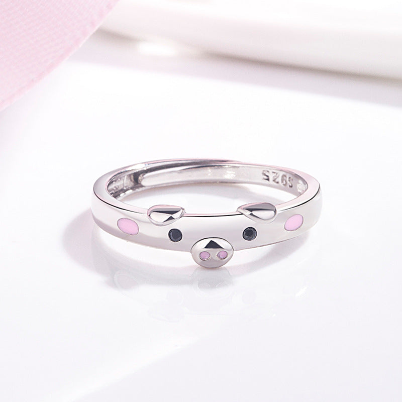 Girls Creative Pig Adjustable Ring Decorative Accessories Gift