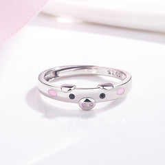 Girls Creative Pig Adjustable Ring Decorative Accessories Gift