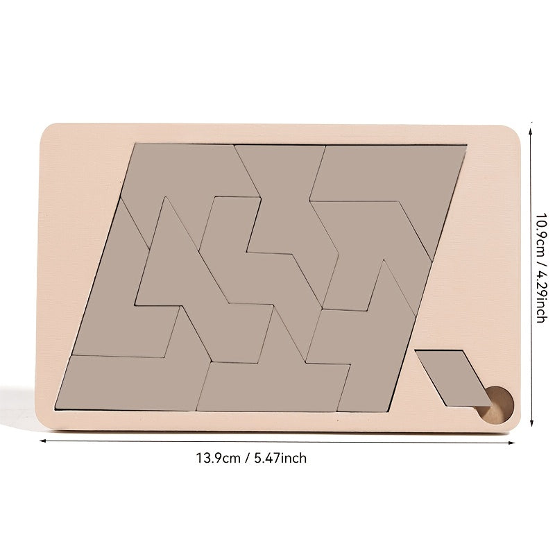 Wooden Puzzle Toy Level 10 - Challenging 3D Brain Teaser with Geometric Patterns