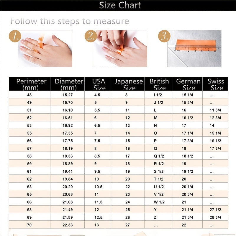 Copper Promise Ring with Zircon for Women