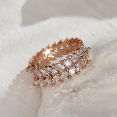 Copper Promise Ring with Zircon for Women