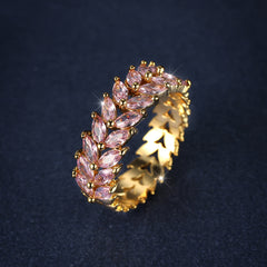 Copper Promise Ring with Zircon for Women