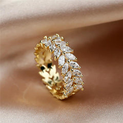 Copper Promise Ring with Zircon for Women