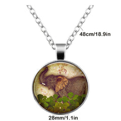 Vintage Elephant Time Gemstone Keychain And Necklace