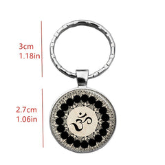 Om Time Gemstone Keychain Necklace