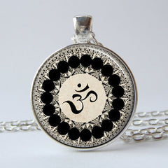 Om Time Gemstone Keychain Necklace