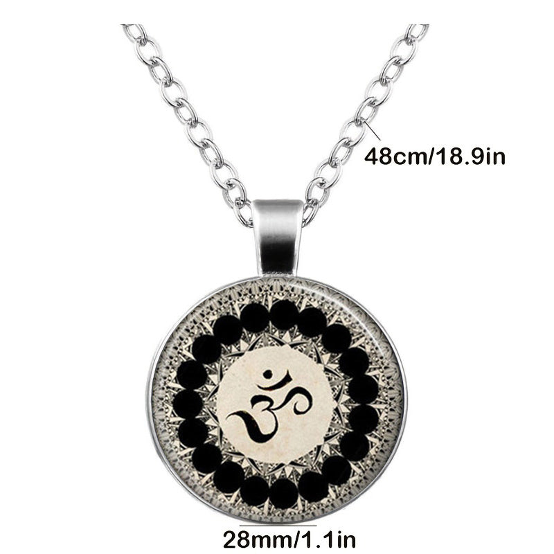 Om Time Gemstone Keychain Necklace