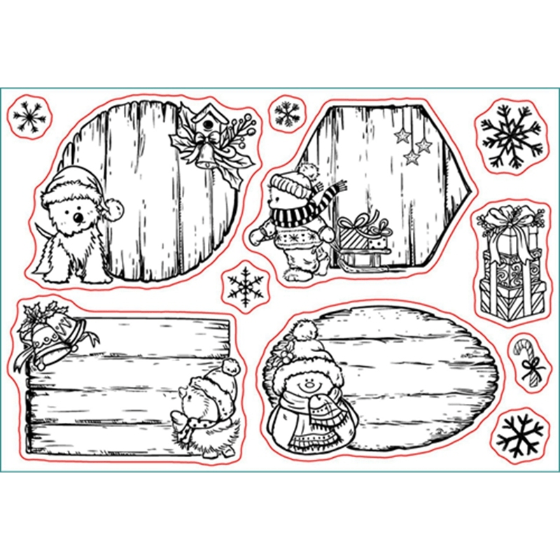 1pc Clear Silicone Stamps Christmas Clear Stamps Clear Rubber Scrapbooking Stamp