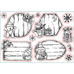 1pc Clear Silicone Stamps Christmas Clear Stamps Clear Rubber Scrapbooking Stamp