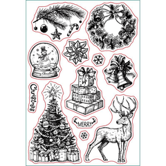 1pc Clear Silicone Stamps Christmas Clear Stamps Clear Rubber Scrapbooking Stamp