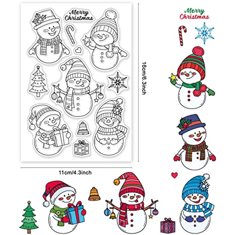 1pc Clear Silicone Stamps Christmas Clear Stamps Clear Rubber Scrapbooking Stamp