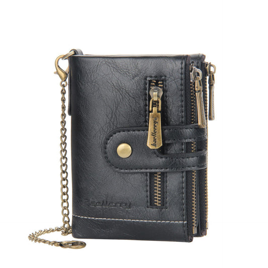 Men's RFID PU Leather Wallet Card Holder