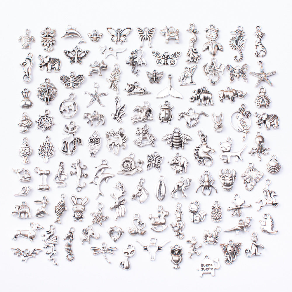Metal Animal Styling Charm Mixed Pendants for DIY Bracelet Necklace Making