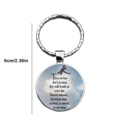 Dragonfly Time Gemstone Keychain for Loved Ones