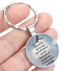 Dragonfly Time Gemstone Keychain for Loved Ones