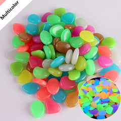 100pcs Luminous Garden Stones Glow in the Dark Pebbles