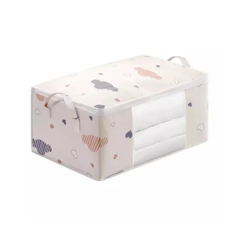 Cartoon Pattern Large Capacity Organizer Zipper Dustproof Container
