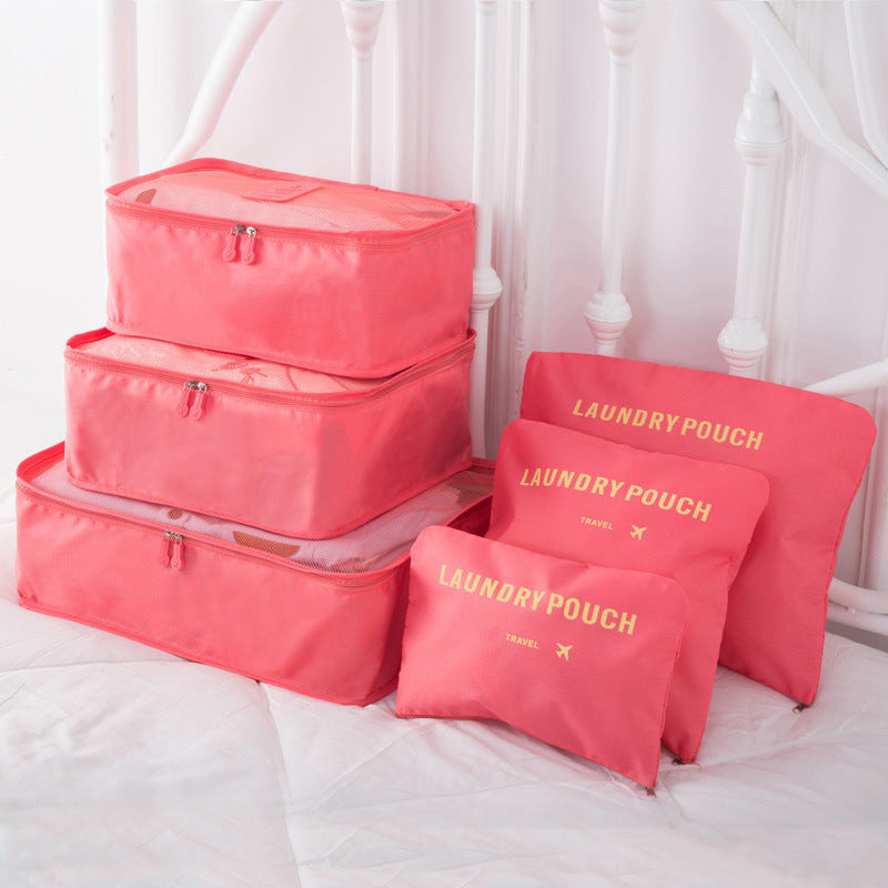 6pcs Travel Storage Bag Set Clothes Shoes Case Outdoor Camping Travel