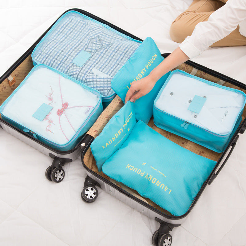 6pcs Travel Storage Bag Set Clothes Shoes Case Outdoor Camping Travel