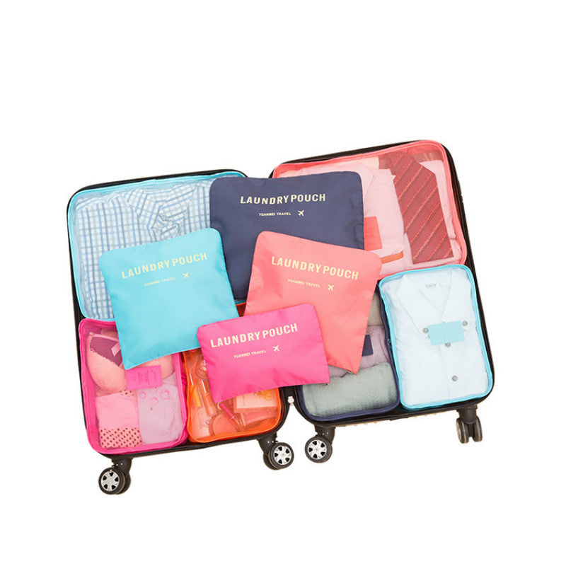 6pcs Travel Storage Bag Set Clothes Shoes Case Outdoor Camping Travel