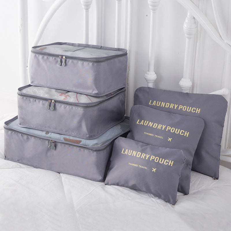 6pcs Travel Storage Bag Set Clothes Shoes Case Outdoor Camping Travel