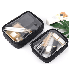 Clear Toiletry Bag Zipper Travel Makeup Cosmetics Unisex