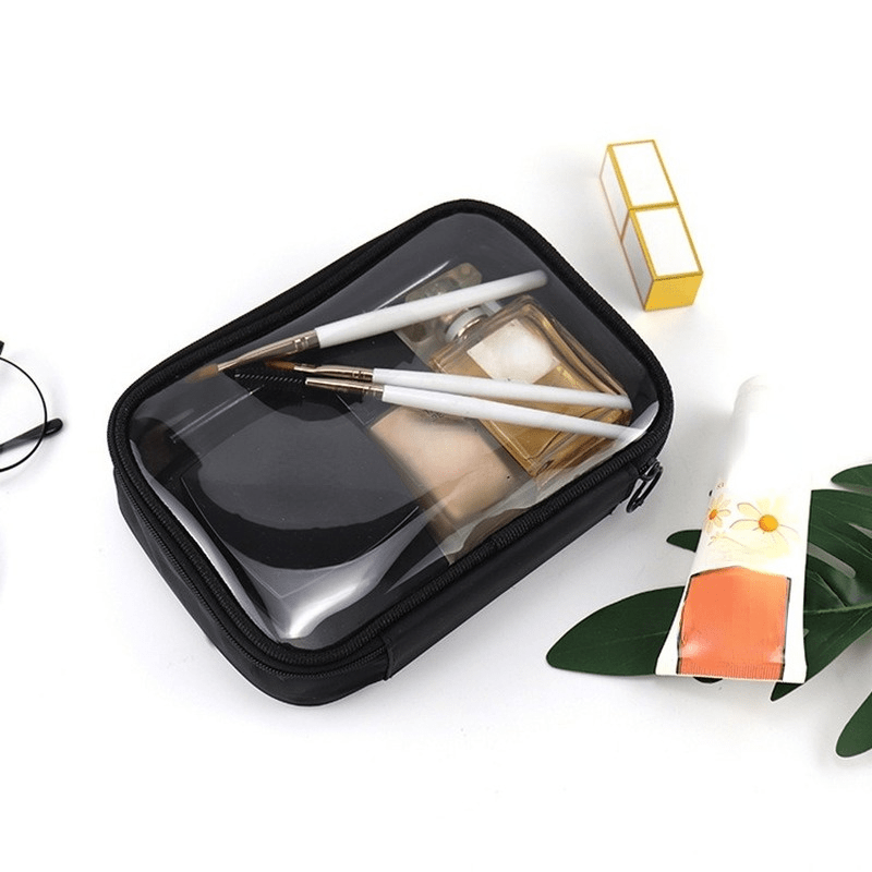 Clear Toiletry Bag Zipper Travel Makeup Cosmetics Unisex
