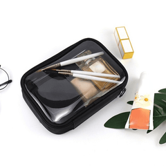 Clear Toiletry Bag Zipper Travel Makeup Cosmetics Unisex
