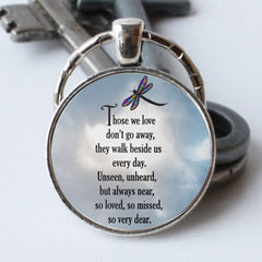 Dragonfly Time Gemstone Keychain for Loved Ones